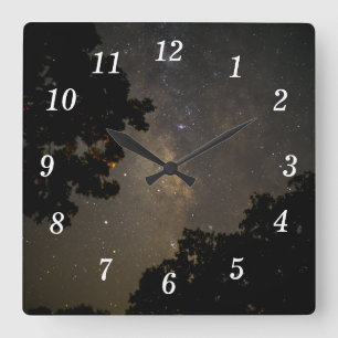 Milchstrahmauer Quadratische Wanduhr