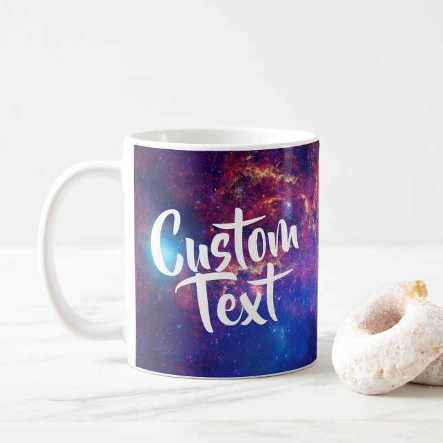 Milchstraße-Galaxie-Gewohnheits-Tasse Kaffeetasse (Mit Donut)
