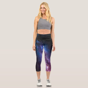 Milchstraße helle Farben Capri Leggings