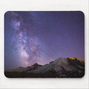 Milchstraße & Mt. Rainier Washington State Mousepad