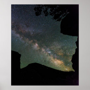 Milchstraße nahe Mammoth Hot Springs Poster