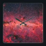 Milchstraße Quadratische Wanduhr<br><div class="desc">Hunderttausende von Sternen drängten sich in den wirbelnden Kern unserer Milchstraßengalaxie. Schönes Galaxie-Foto und ein wunderbares Beispiel für Weltraumfotografie.</div>