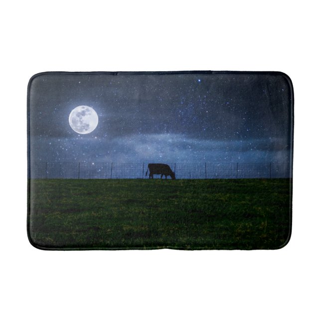 Milchstrasse Rind Moonlight Badematte (Vorderseite)