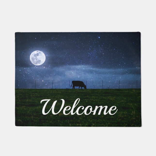 Milchstrasse Rind Moonlight Willkommen Doormat Fußmatte (Vorderseite)