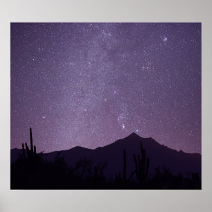 Milchstraße über Arizona mit Zwillingen, Stier u. Poster