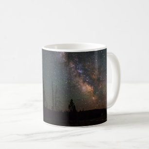 Milchstraße über dem Firehole Lake Kaffeetasse