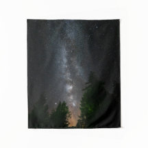 Milchstraße über Fichtenwald