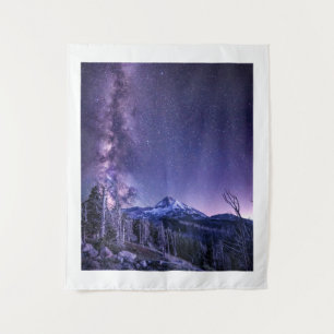 Milchstraße über Mount Hood Oregon Tapestry Wandteppich