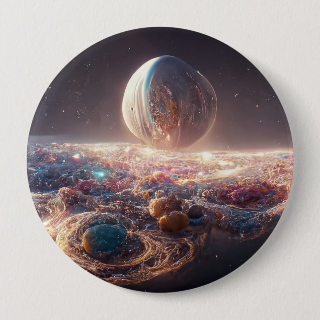 Milchstraße und Galaxien Button (Vorderseite)