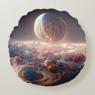 Milchstraße und Galaxien Rundes Kissen