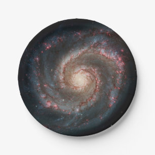 Milchstraße Whirlpool Galaxy Pappteller