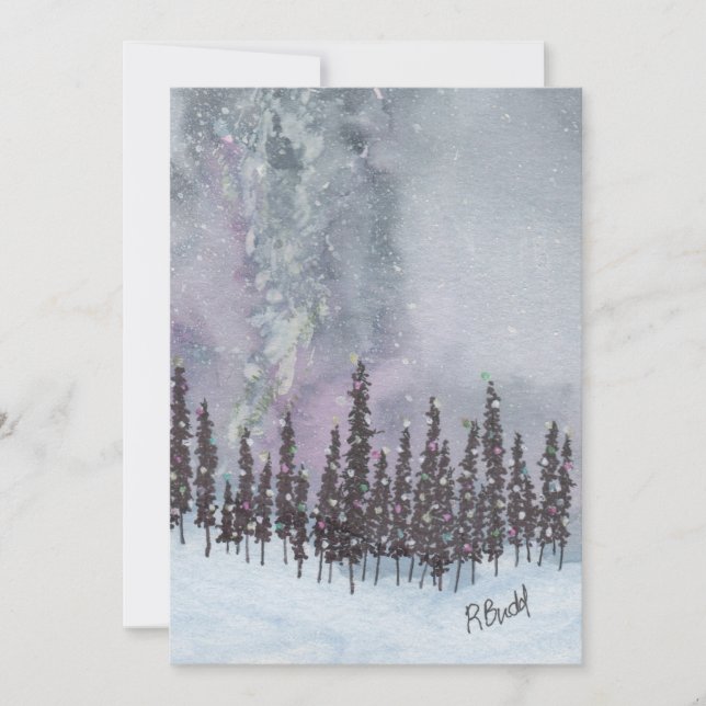 Milchstraßen-Weihnachts-Flatcard Feiertagskarte (Vorderseite)