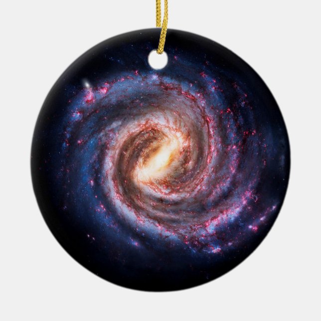 Milchstraßengalaxie - Weltraum Keramik Ornament (Vorne)