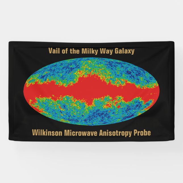 Milchstraßenschleier über WMAP Universum Banner (Horizontal)