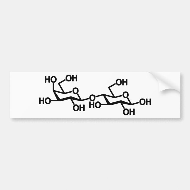 Milchstruktur von Lactose Autoaufkleber (Vorne)