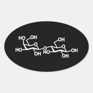 Milchstruktur von Lactose Ovaler Aufkleber