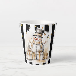 Milchtasse Klein Snowman and Stripes Var04