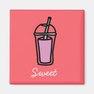 Milchtee Pink-Bubble-Tee Magnet