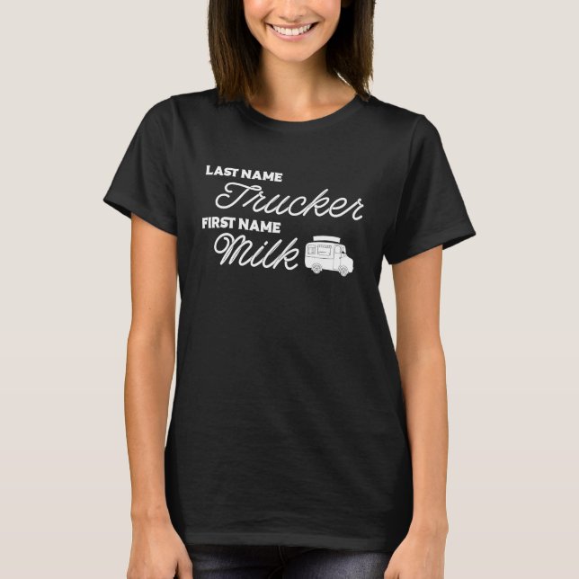 Milchtransporter Farm Milchviehhaltung Bauer Kuh M T-Shirt (Vorderseite)