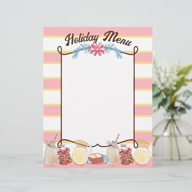 Milchweihenkekse personalisierte Speisekarte (Stehend Vorderseite)