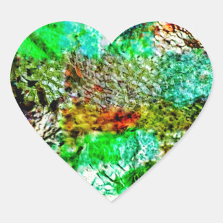 Mild yellow abstract heart sticker.Calming sunny Herz-Aufkleber