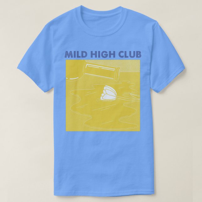 Milde High Club Timeline Bart Ehefrauen Denim Edit T-Shirt (Design vorne)