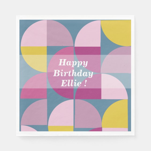 Milde psychedelische lila Rosa Farben mo Serviette (Vorderseite)