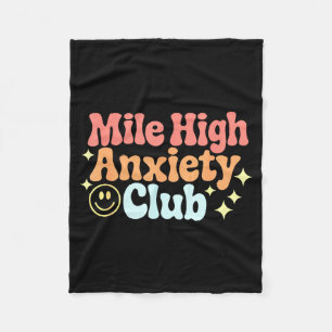 Mile High Anxiety Club Lustiges Design Fleecedecke