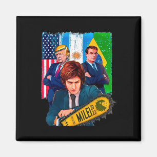 Milei Presidente 2023 Donald Trump Jair Bolsonaro Magnet
