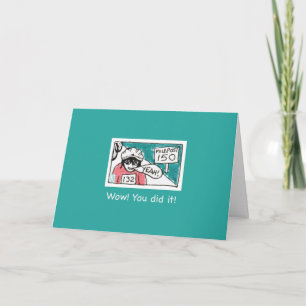 Milepost 150 Teal Congratulations Greeting Card Karte