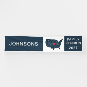 Miles Apart Joined at Heart USA-Karten Familienzus Banner