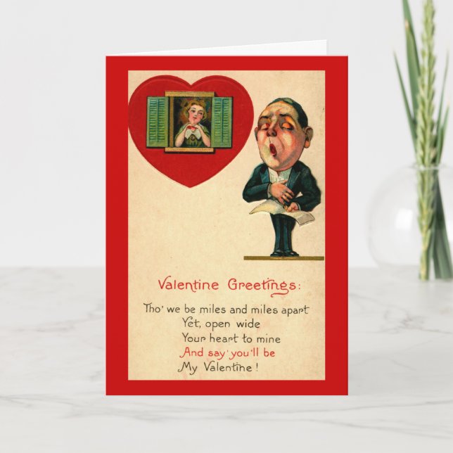 Miles Apart Valentine Greeting Feiertagskarte (Vorderseite)