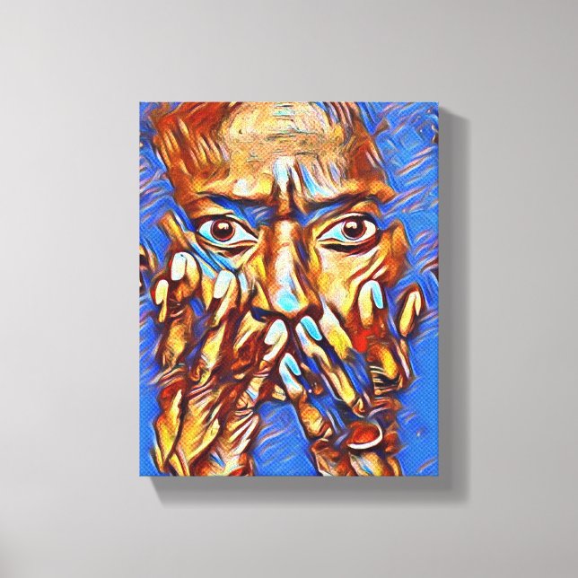 Miles Davis &quot;Art Blue&quot; Stretchierte Canvas Print Leinwanddruck (Vorderseite)