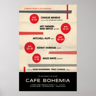 Miles Davis - John Coltrane - Kenny Dorham Jazz Poster