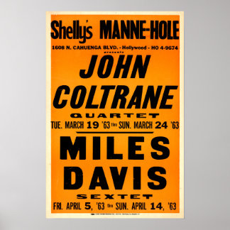 Miles Davis / John Coltrane Vintag Jazz Poster