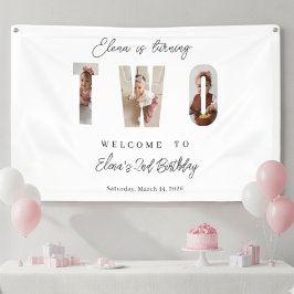 Milestone Birthday Photo Typography Banner