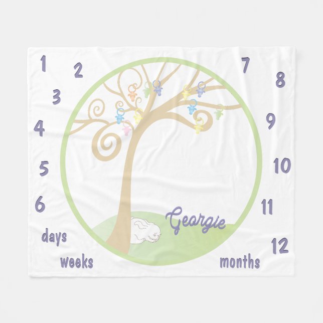 Milestone Paci Time Baby Fleecedecke (Vorderseite (Horizontal))