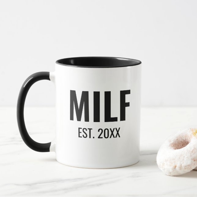 MILF etablierte moderne Tasse (Mit Donut)