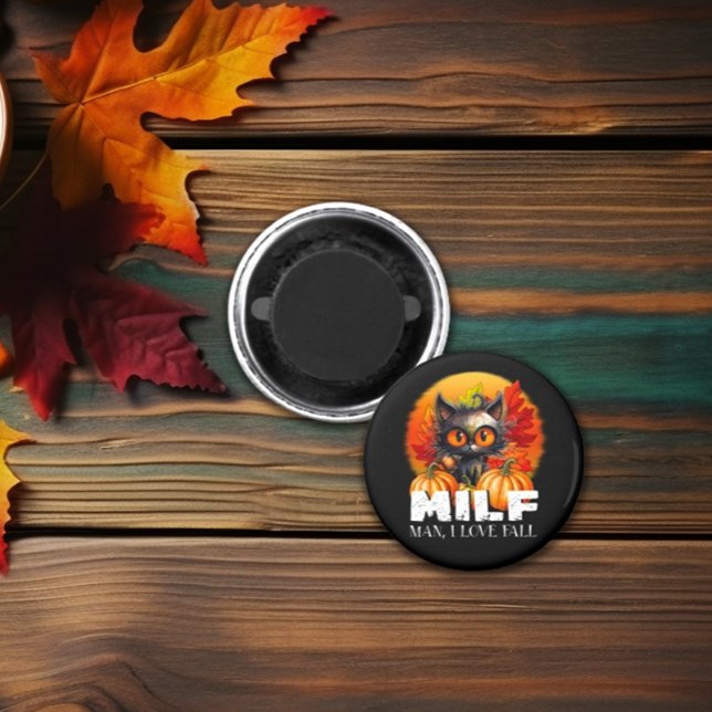 Milf, Fall von Mensch I Liebe, Orangefarbener Herb Magnet (Von Creator hochgeladen)