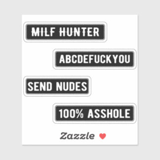 Milf Hunter Sticker Pack (schwarz)
