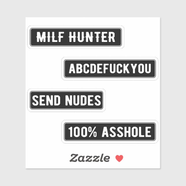 Milf Hunter Sticker Pack (schwarz) (Blatt)