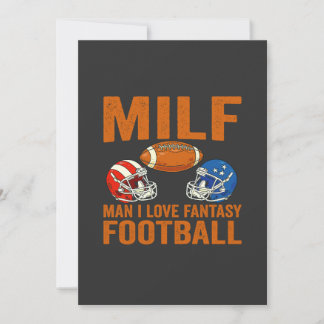 Milf Man I Liebe Fantasy Football Funny Rugby Spor Einladung