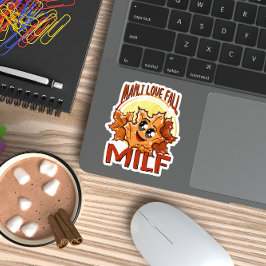 Milf, Mann I Liebe Fall, Herbstsaison Zitat Aufkleber