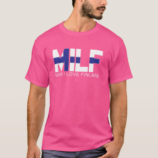 MILF Mann I Liebe Finnland Funny Adult Suomi Flag  T-Shirt