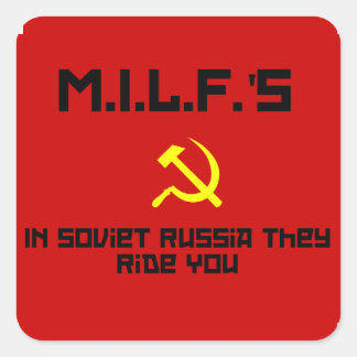 MILFS - Russland-Aufkleber Quadratischer Aufkleber