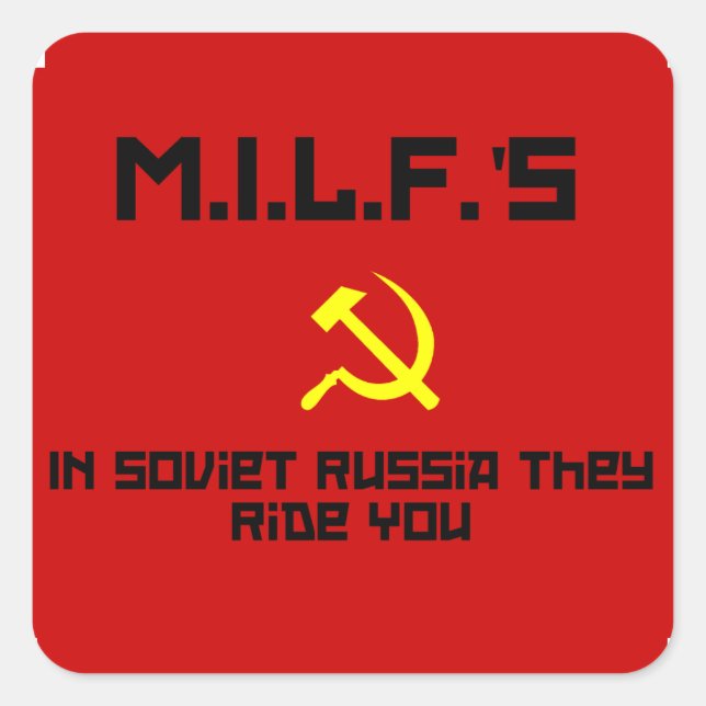 MILFS - Russland-Aufkleber Quadratischer Aufkleber (Vorderseite)
