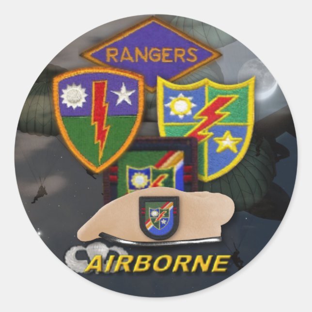 militaires rangers anciens scrapbooking sticker (Devant)