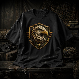Militär-Adler-Wappen-Emblem Tri-Blend Shirt