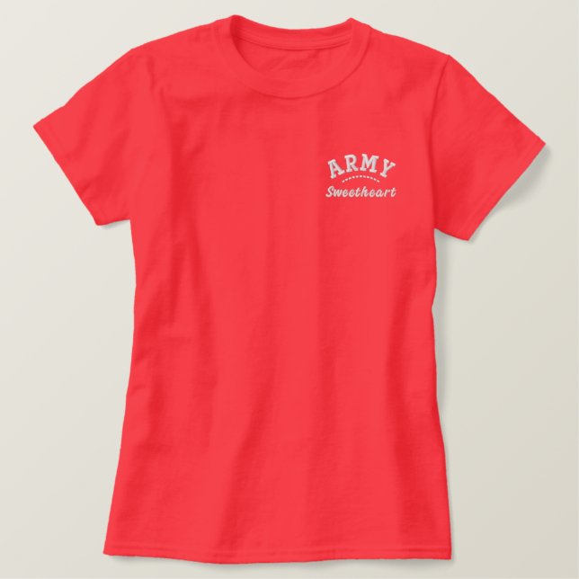 Militär Besticktes T-Shirt (Design vorne)