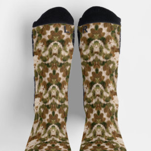 Militär Brown Green Beige Socken